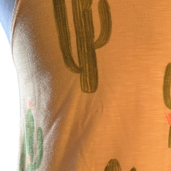 Brokedown Summer Cactus Print Women T Shirt XS Casual Halter Harajuku Tops Tees - Picture 4 of 6